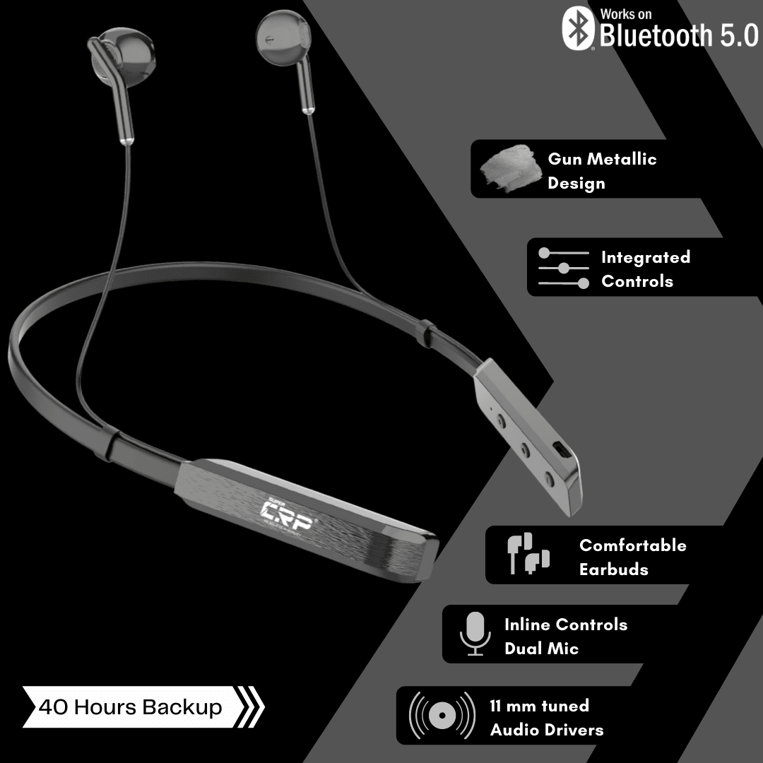 CR BT-436 PREMIUM WIRELESS NECKBAND - BLUETOOTH EARPHONES