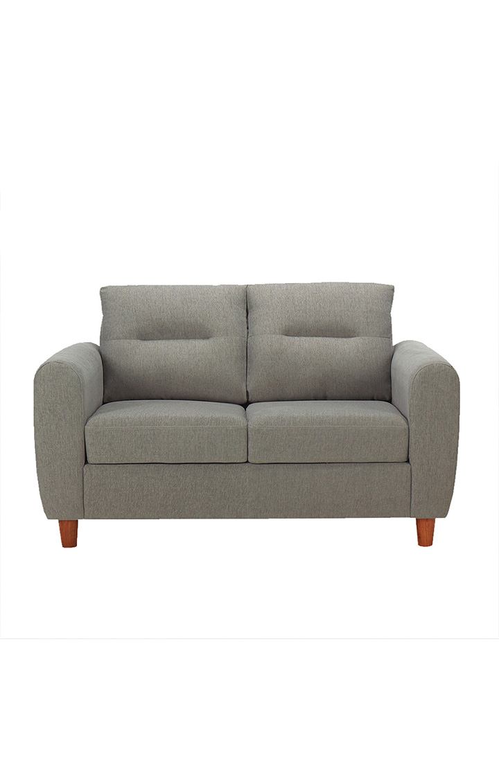 neudot Scott Sofa for Living Room |2 Persons Sofa|Premium Fabric with Cushioned Armrest | Solid Wood Frame|2 Seater in Misty Grey Color