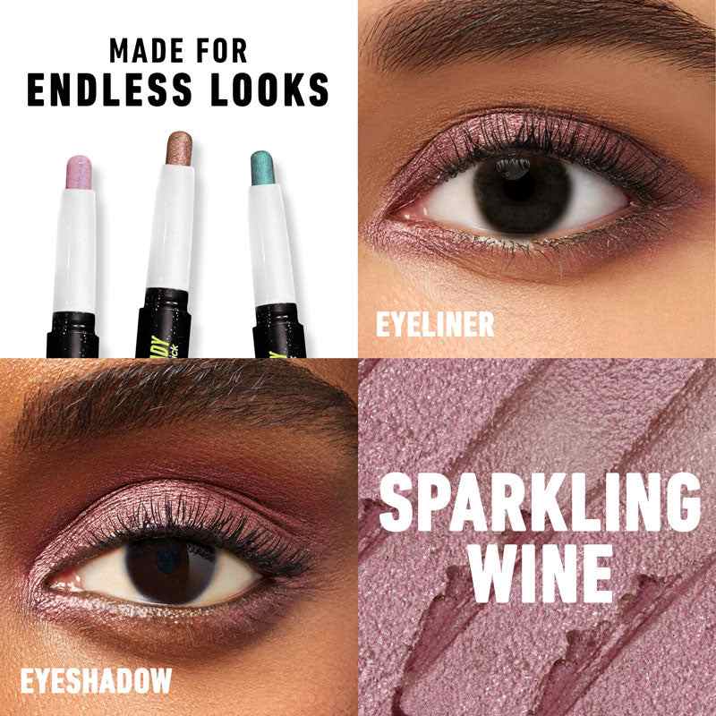 Elitty Eyeshadow Stick | Shimmer | Waterproof | Easy to blend, non creasy, Beginner's Friendly eyeshadow | More than 24 Hour Stay | Sparkling Wine (Wine Red), 1.7g
