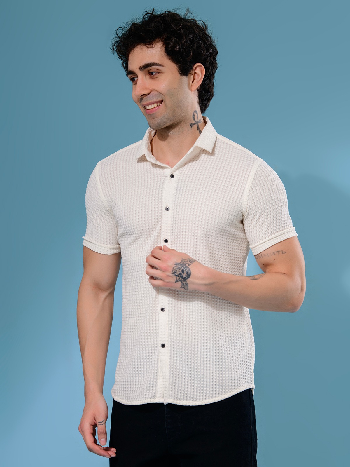 ALBION MENS NEW GARAGE 4 (CREAM) SHIRT