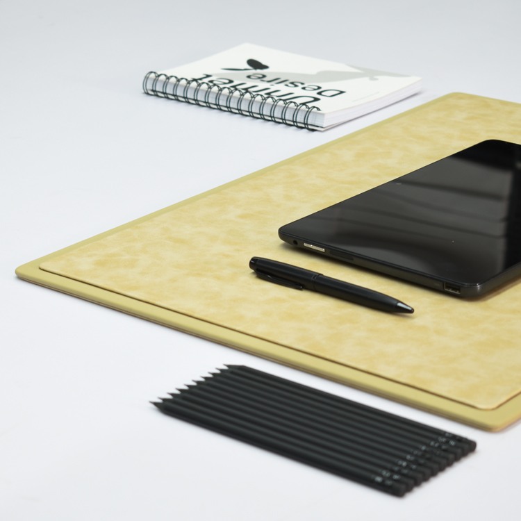 22x16 Inches Rigid Desk Blotter | Moderno | Cream