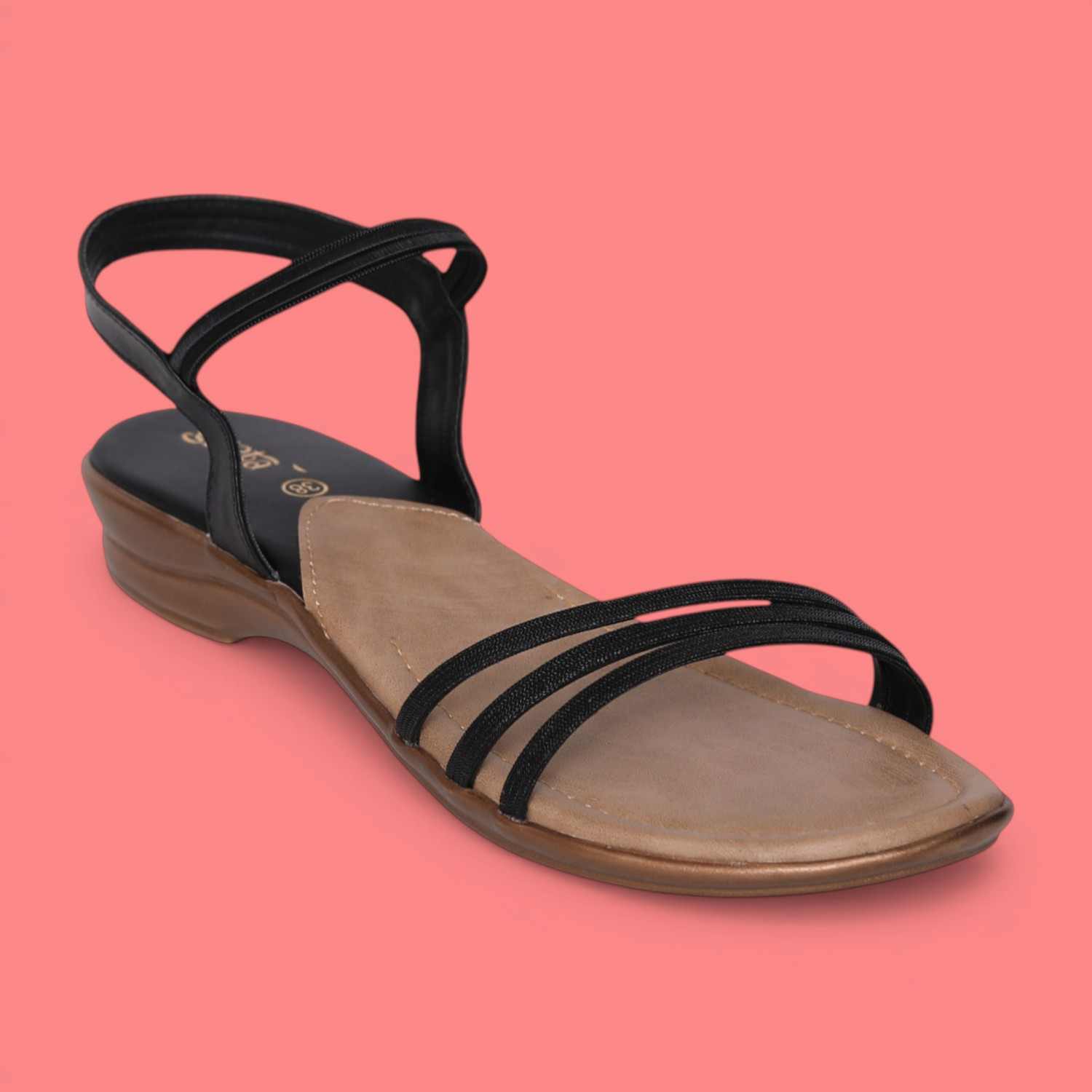 Greta Women’s Black Backstrap Sandals