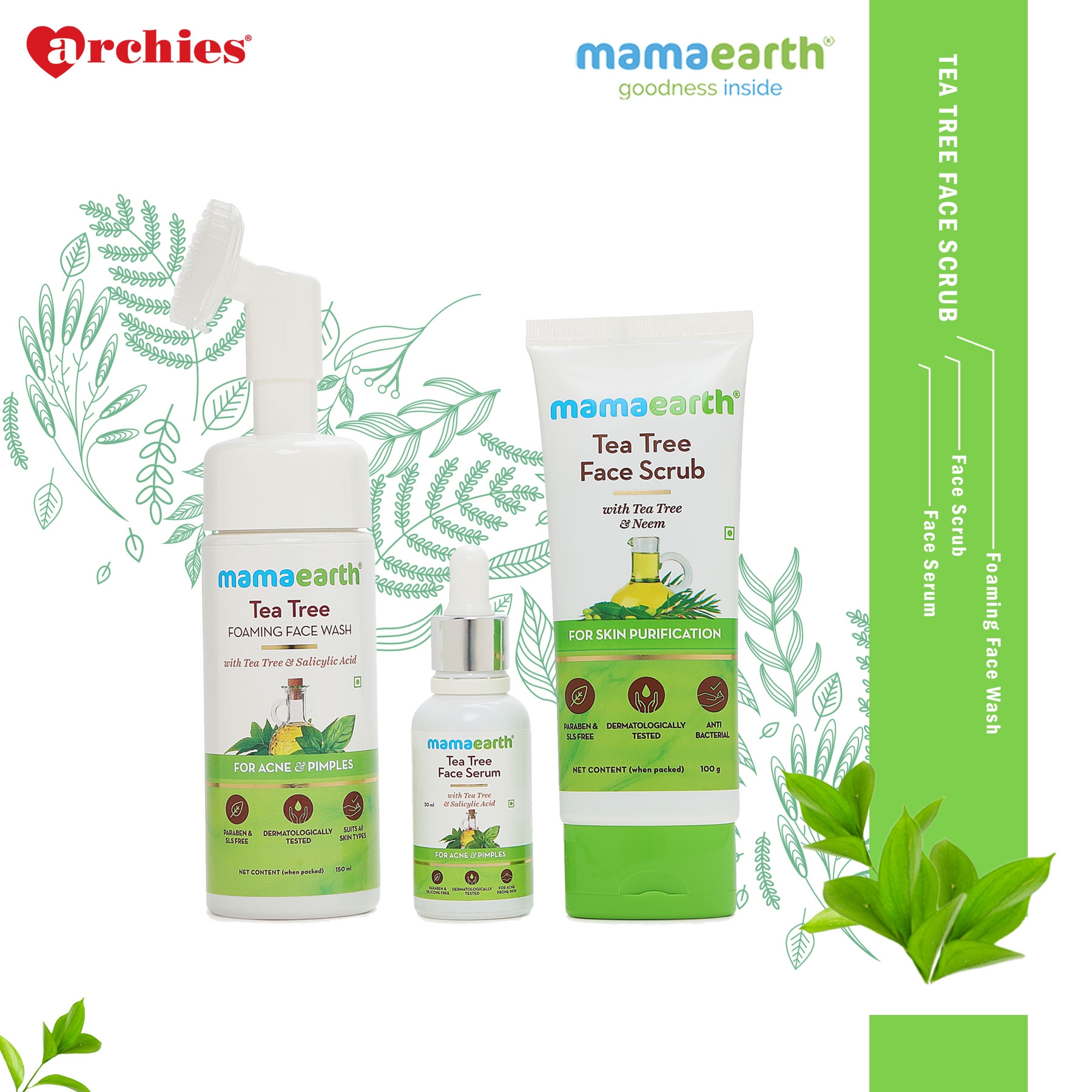 Mamaearth | Mamaearth Tea Tree Goodness Kit with UXR Original Body Wash 200ml & UXR Original Shower Gel 200ml 1