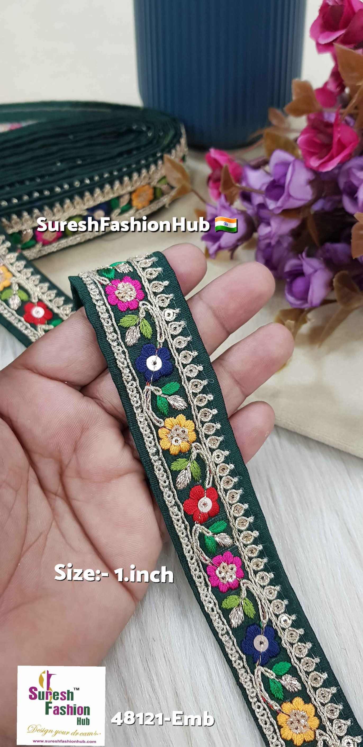 Sabyasachi Inspired Royal Bottle Green Mini Floral Lace