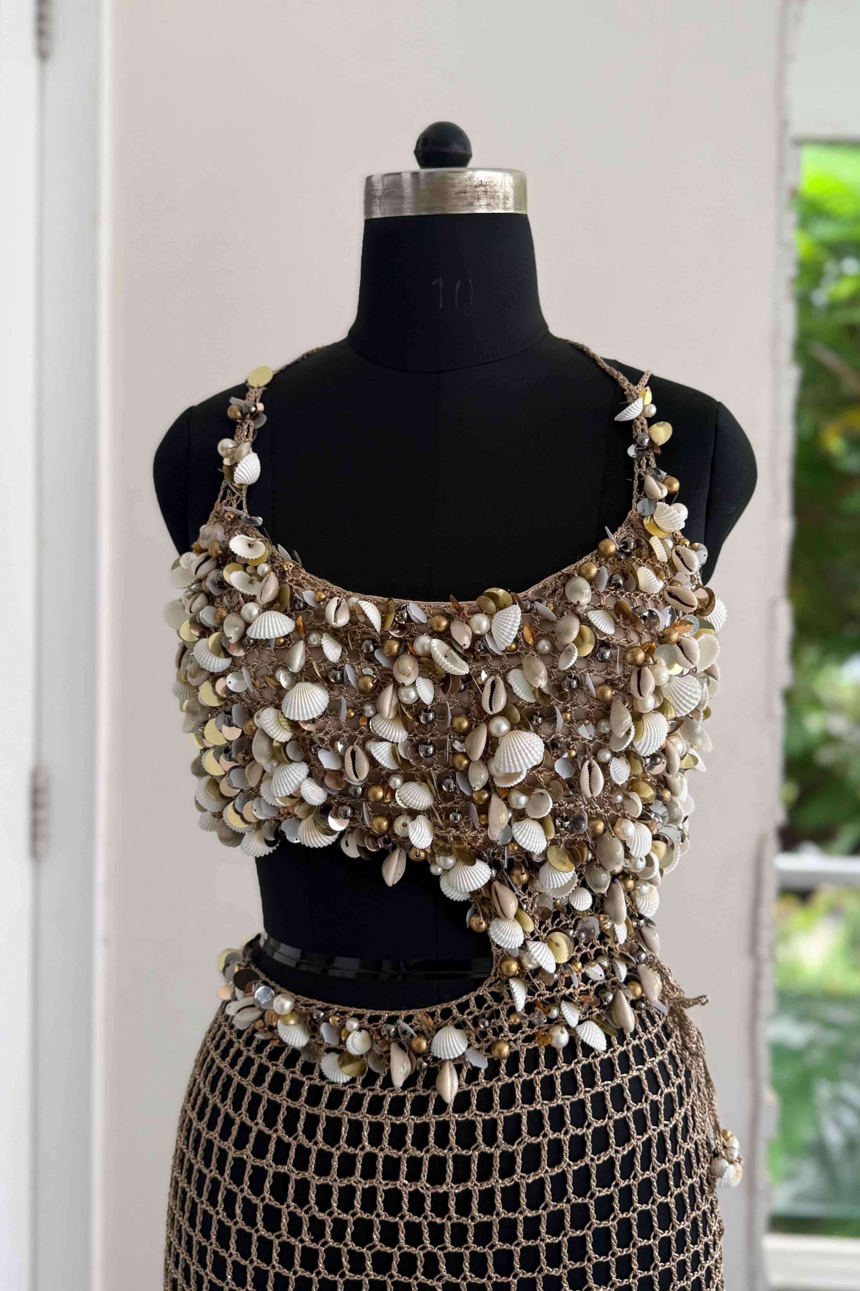 Shoreline Shell Fringe Dress