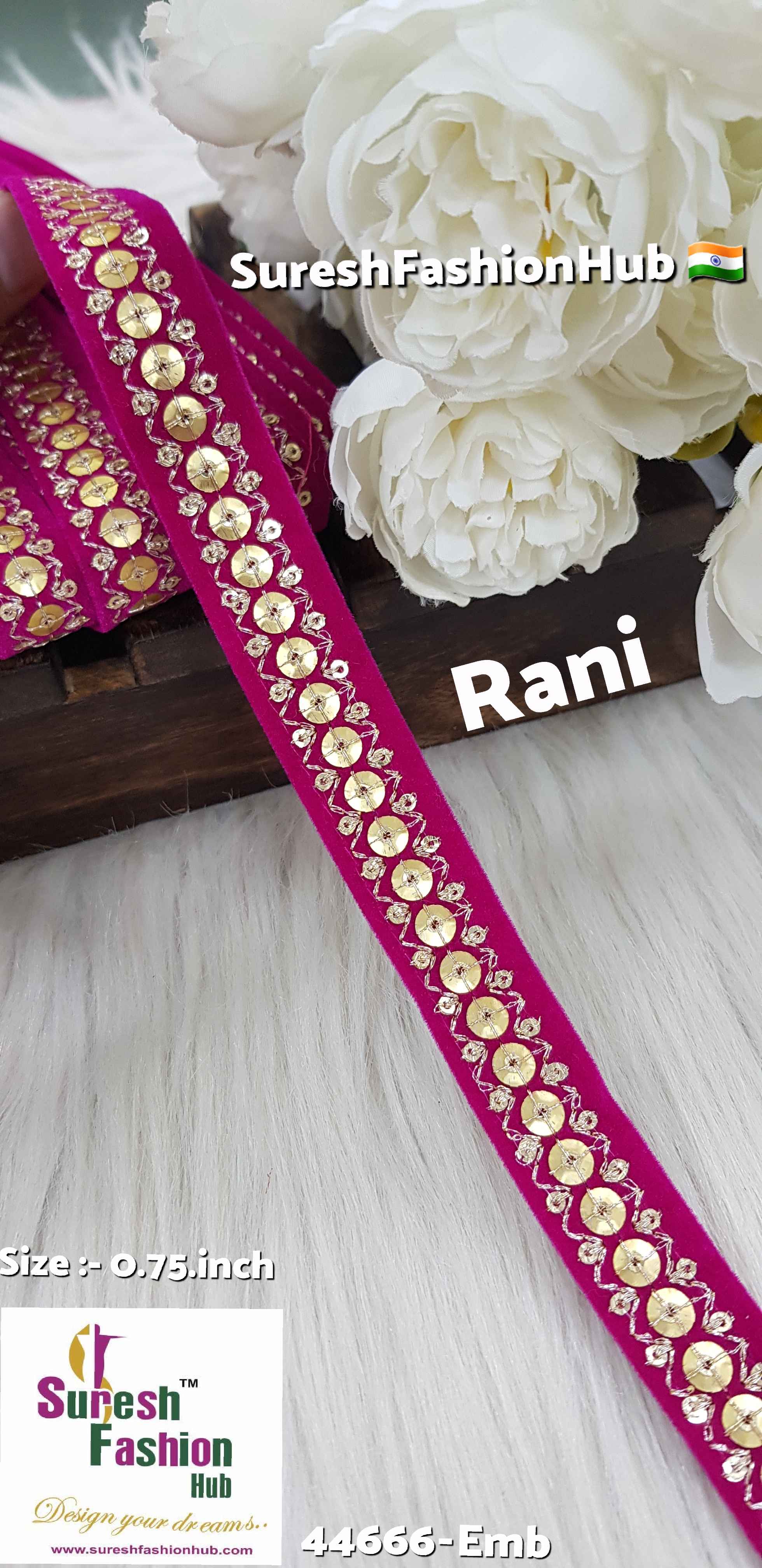 Rani  Velvet Jari Sequin Lace