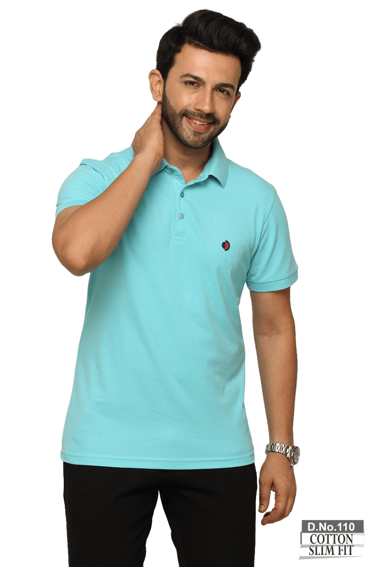 One Denim Men's Polo T-Shirts Denim Cool Fuchsia Plain