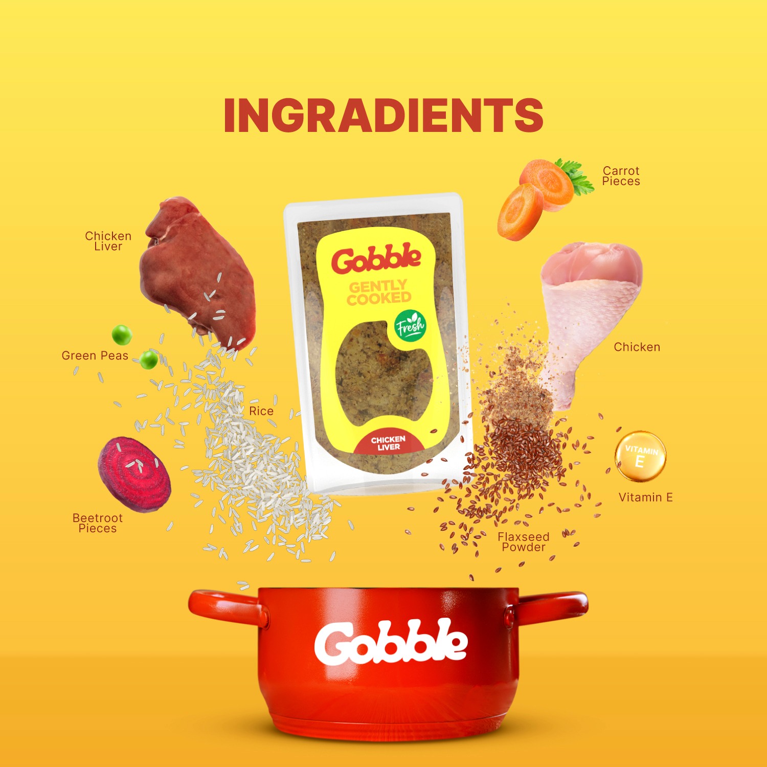 Gobble Gently Cooked Chicken Liver With Rice Wet Dog Food, 300g