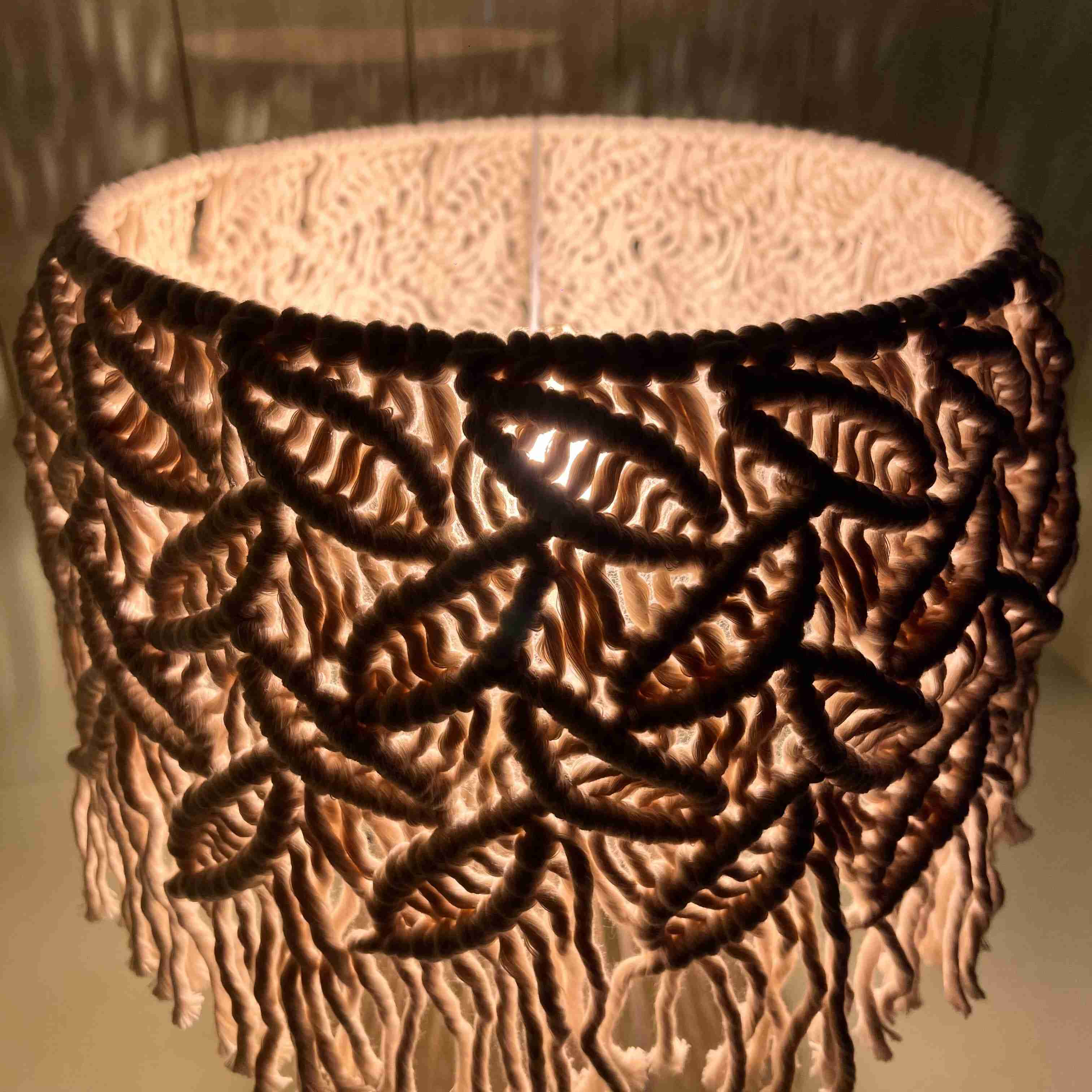 Macrame Leaf Lampshade