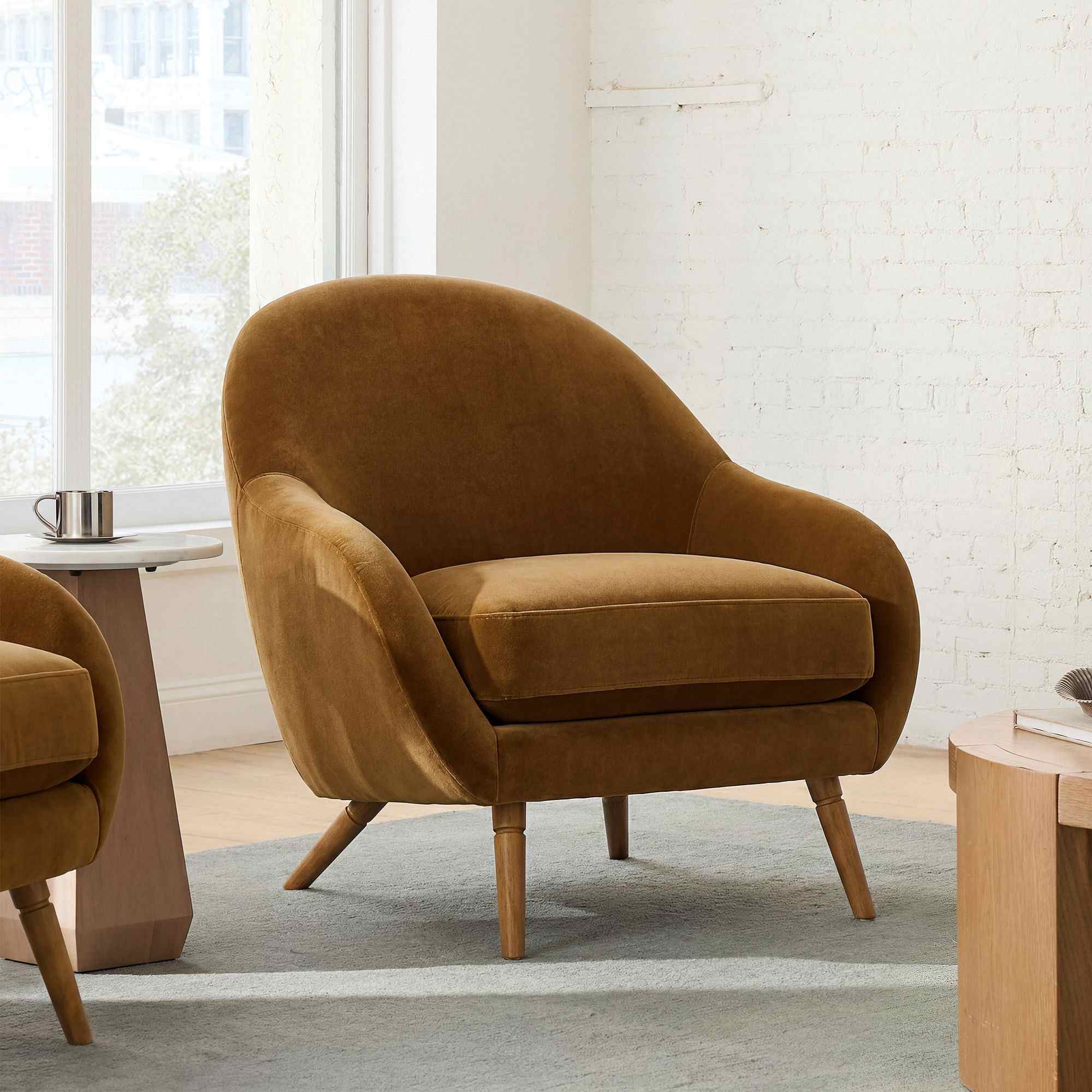 west elm | Laila Chair, Dark Ochre