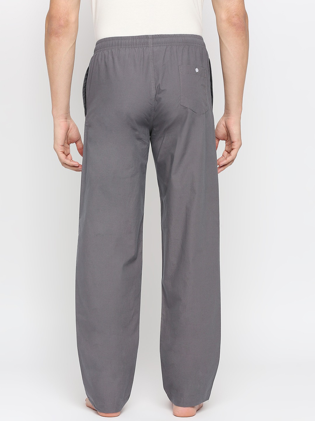 Underjeans by Spykar Men Dark Grey Cotton Printed Pyjama