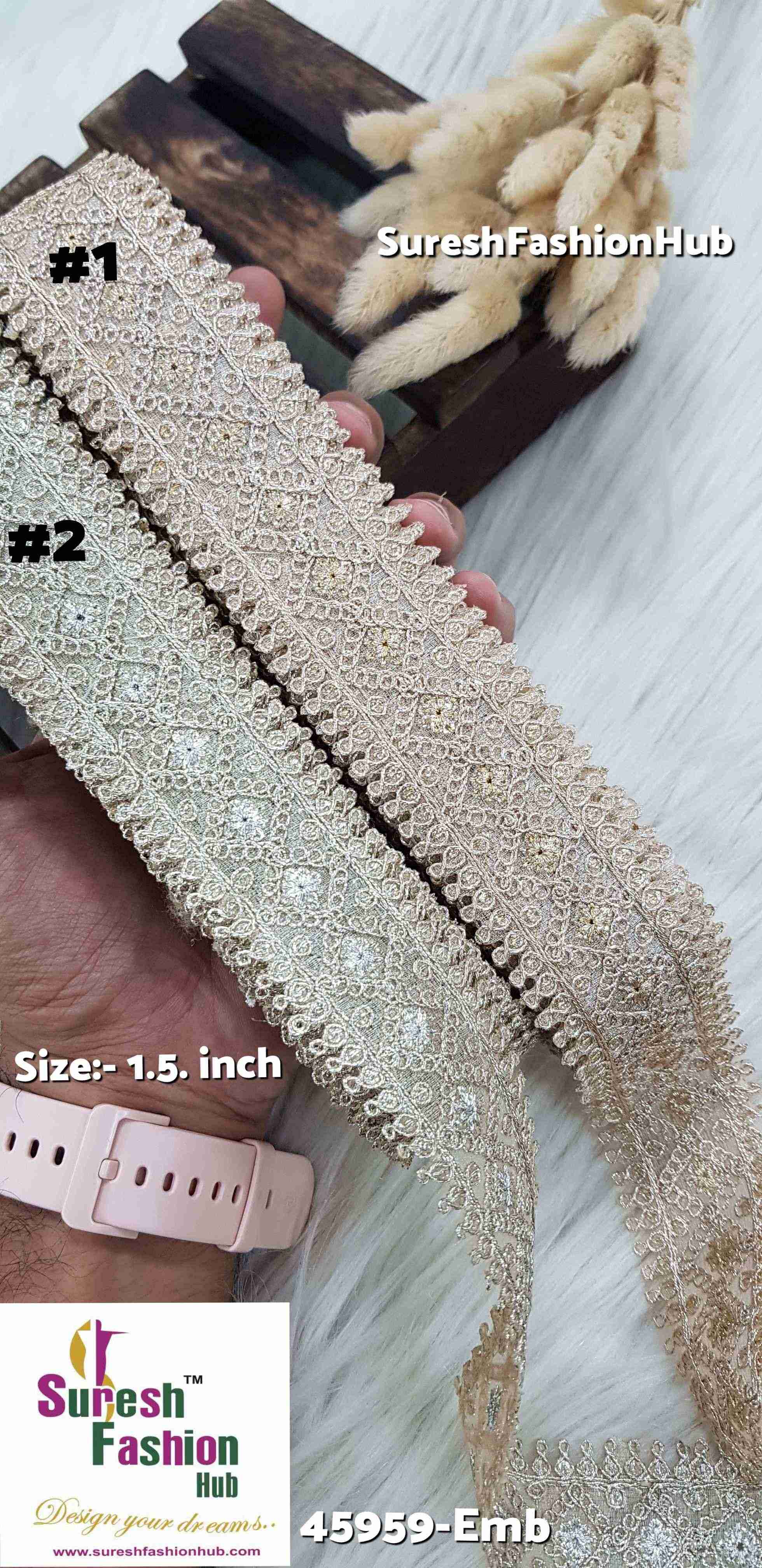 Shimmering Water Pearl Border Lace