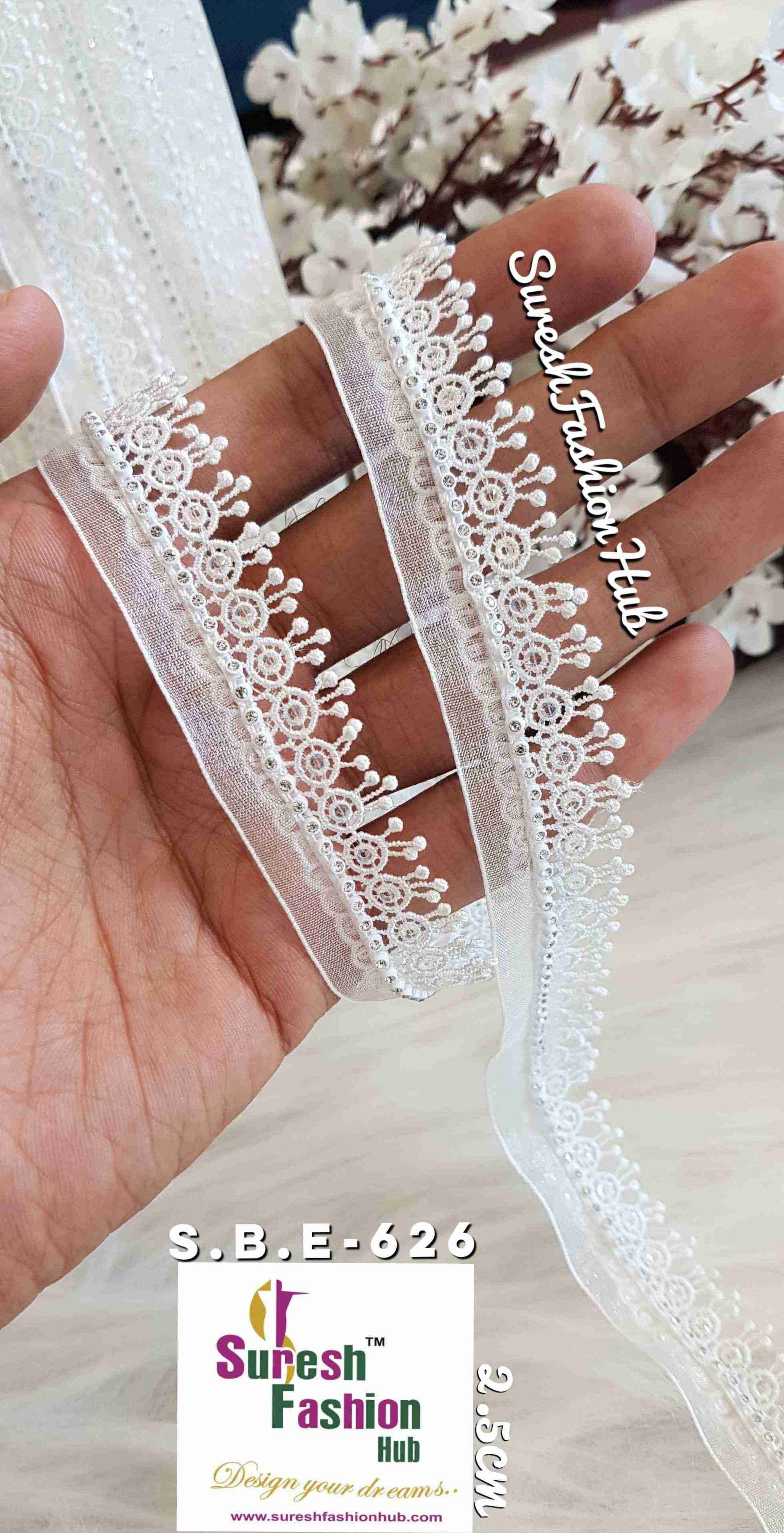 Very Intricate Crotchet Trim With Small Embellishments