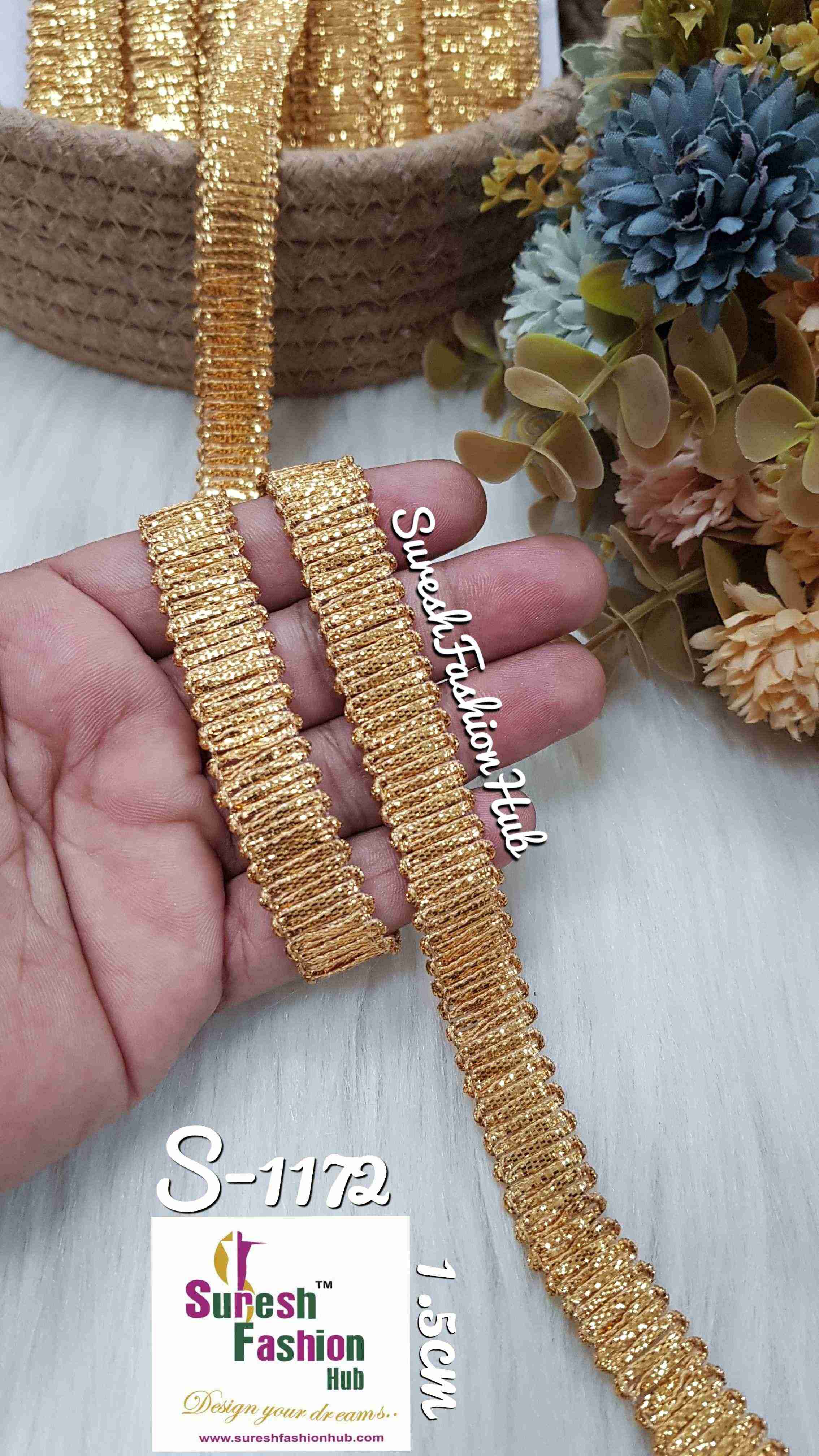 Golden Zari Sparkle Lace
