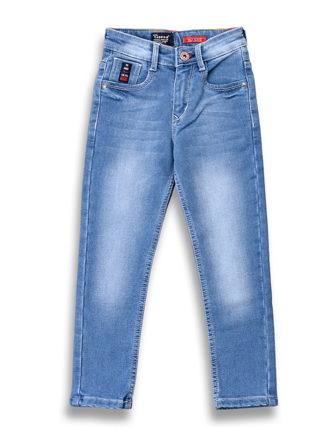 Tadpole Boy's Light Blue Denim Solid Jeans