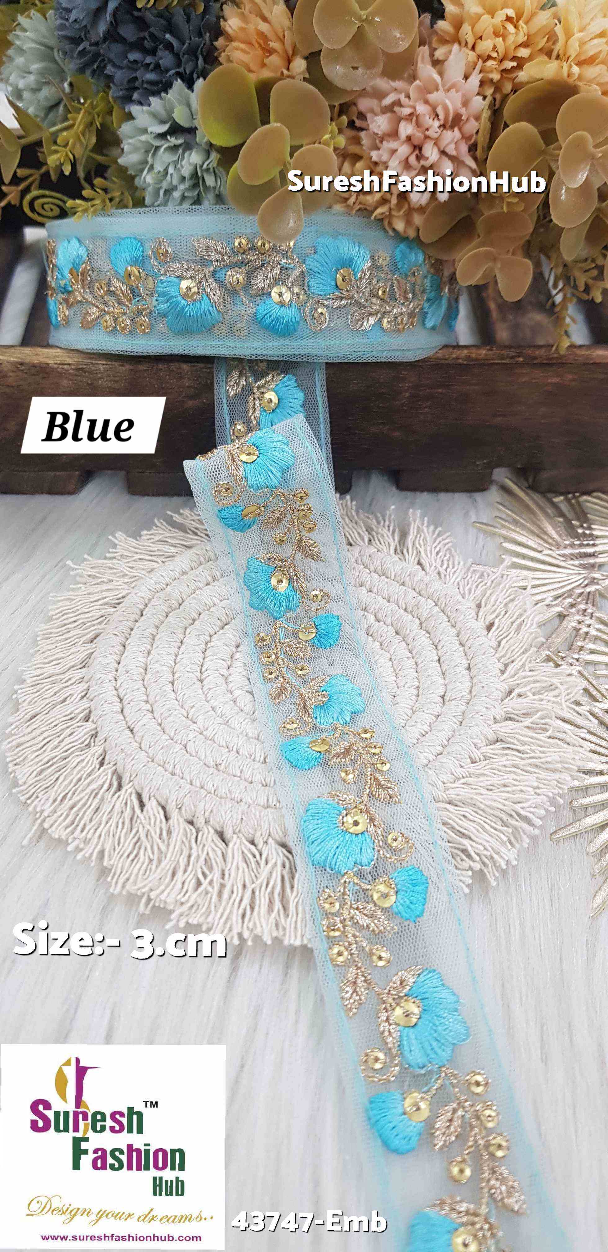 Blue Bliss Embroidery Lace