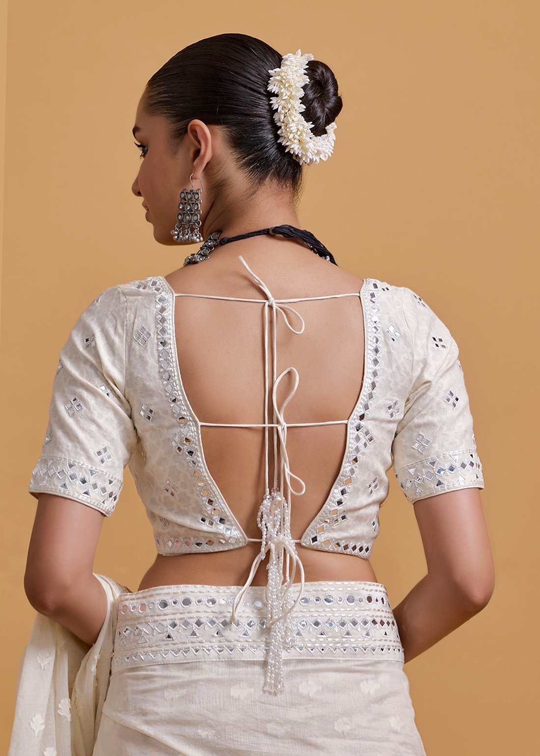 Azra Mirror Offwhite Blouse