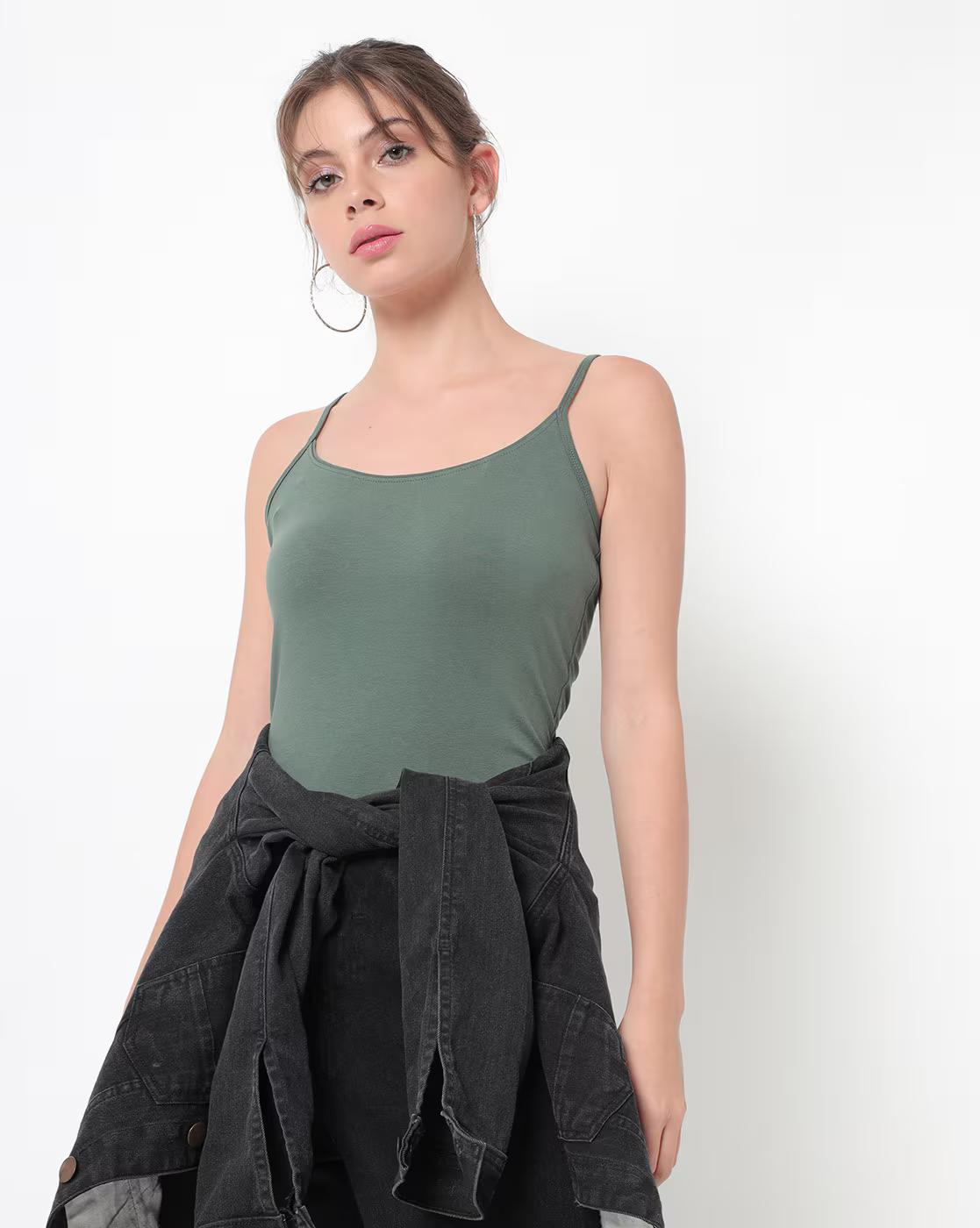 Strappy Scoop-Neck Camisole