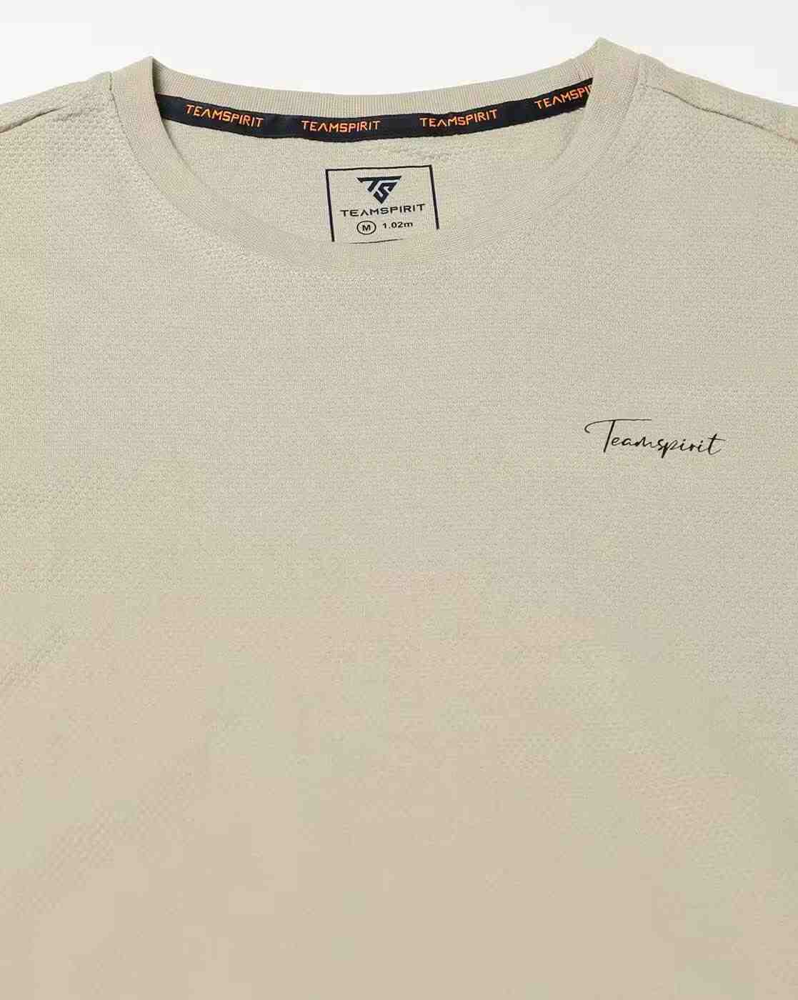 Teamspirit | Regular Fit Popcorn Textured Crew-Neck T-Shirt|4