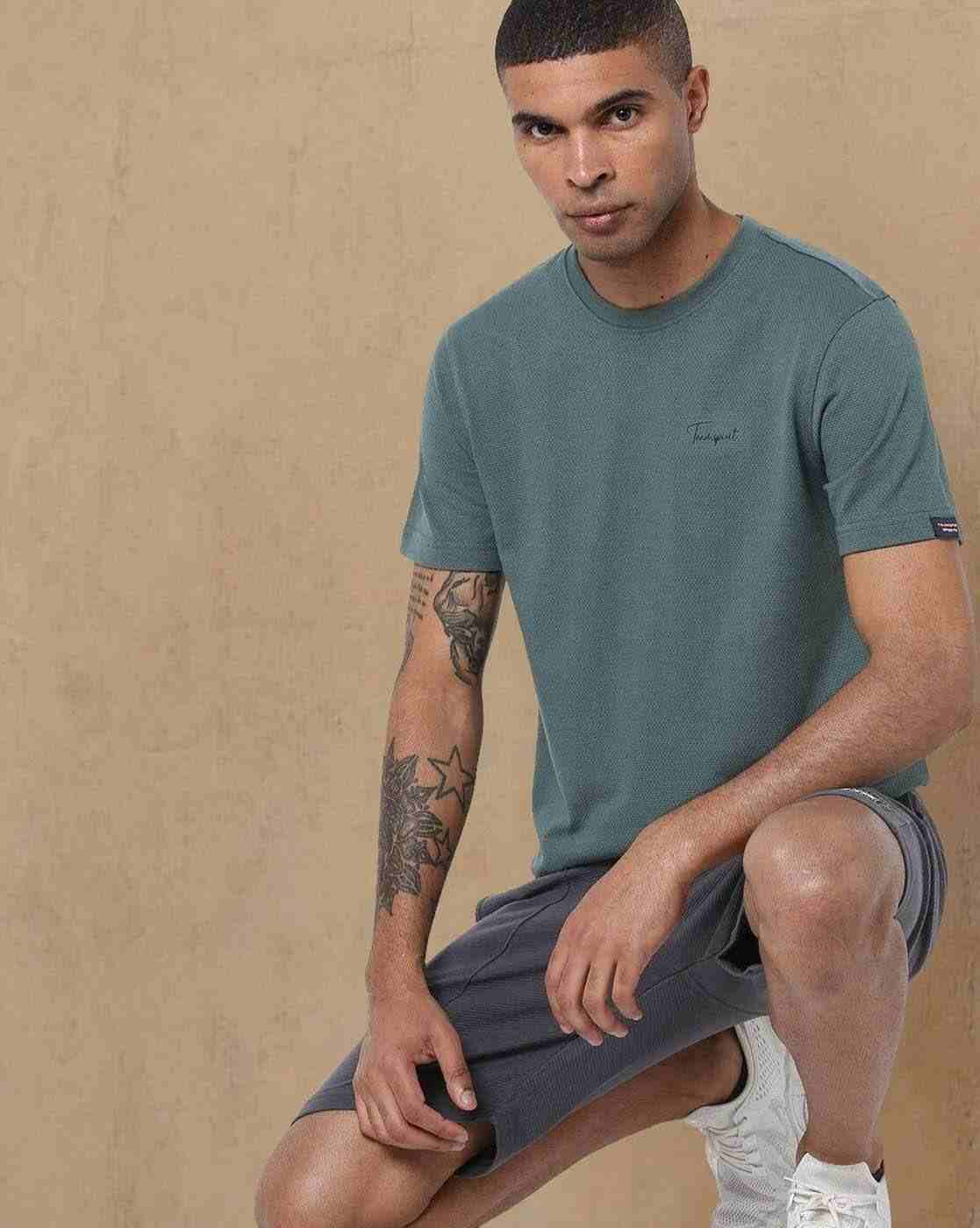 Regular Fit Popcorn Crew-Neck T-Shirt