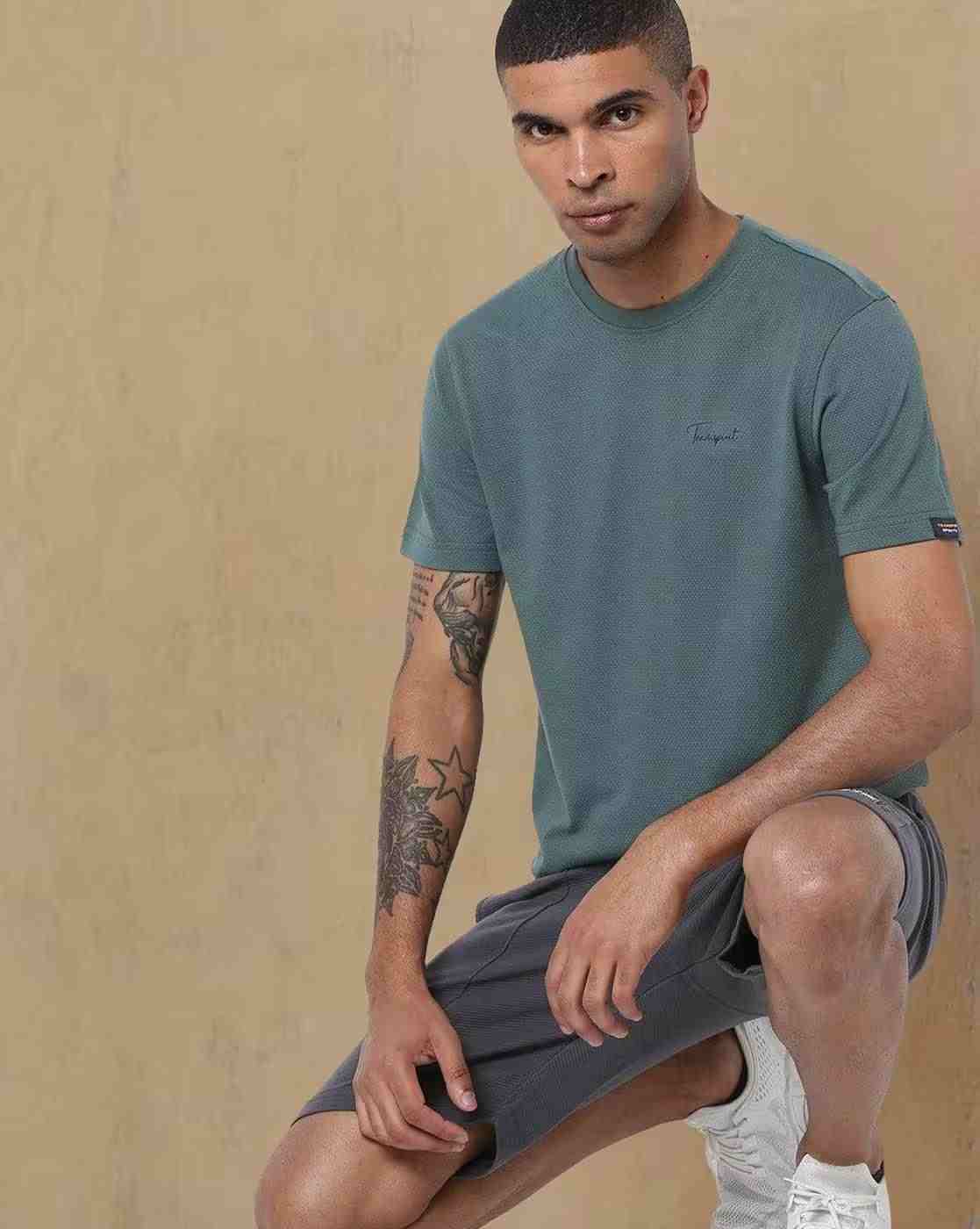 Regular Fit Popcorn Crew-Neck T-Shirt