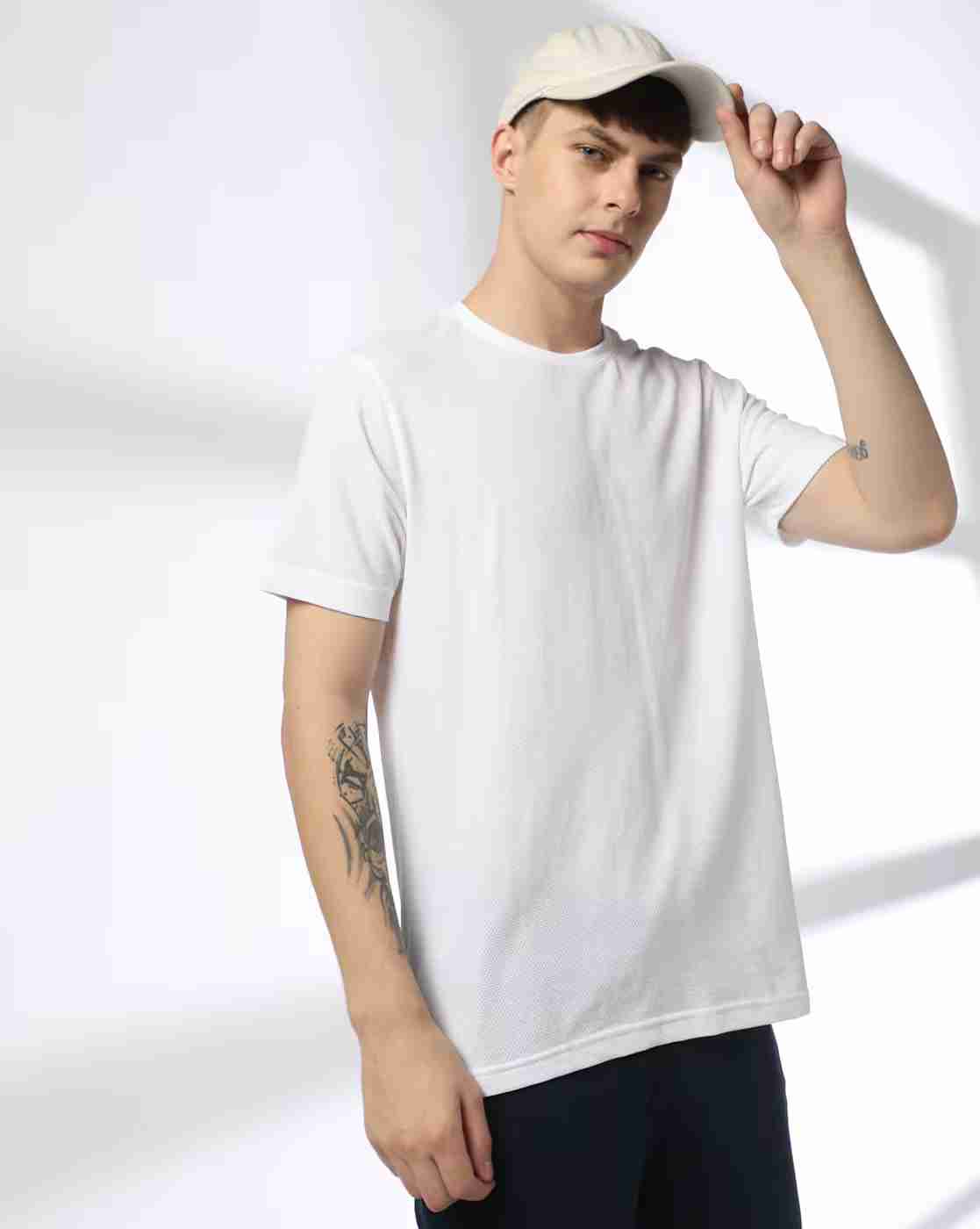 Men Regular Fit Crew-Neck T-Shirt