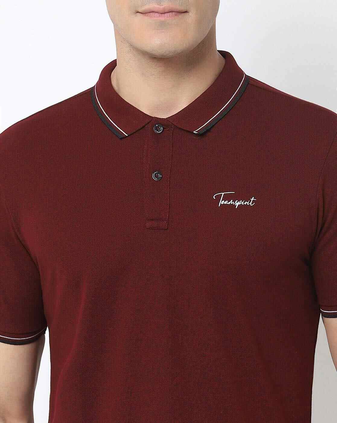 Teamspirit | Regular Fit Polo T-Shirt with Brand Print|3
