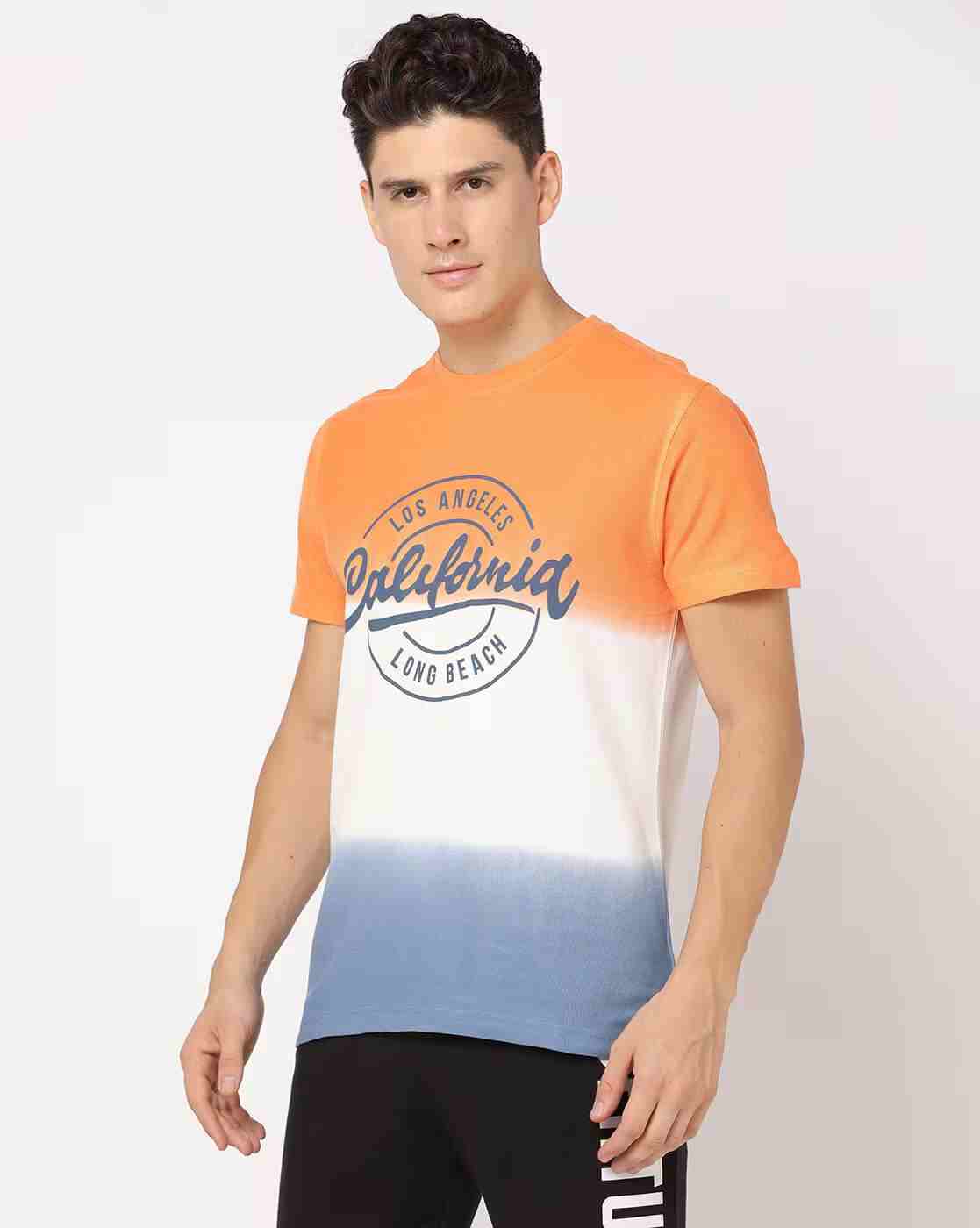 Relaxed Fit Ombre-Dyed Crew-Neck T-Shirt