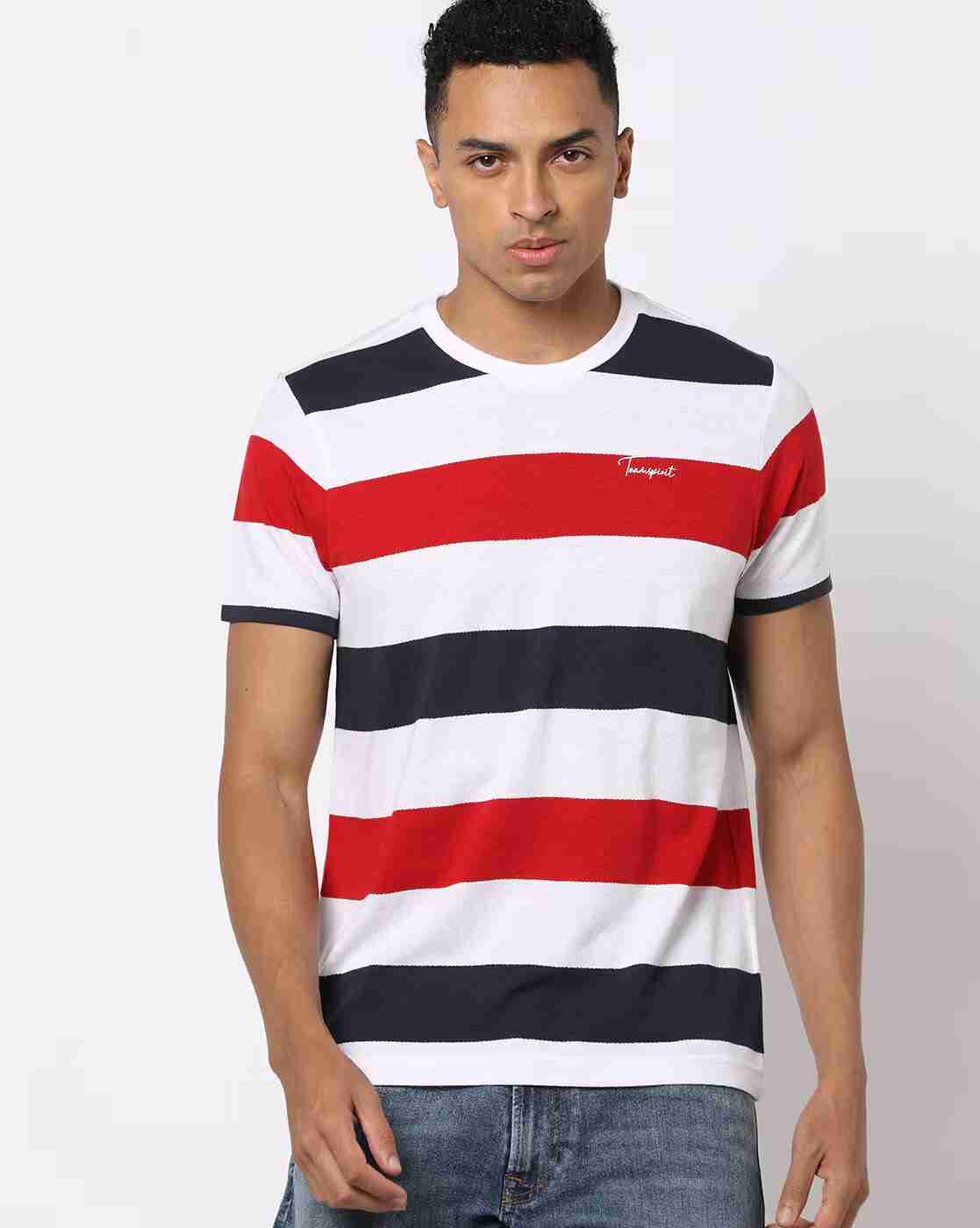 Teamspirit | Relaxed Fit Striped Crew-Neck T-Shirt|3