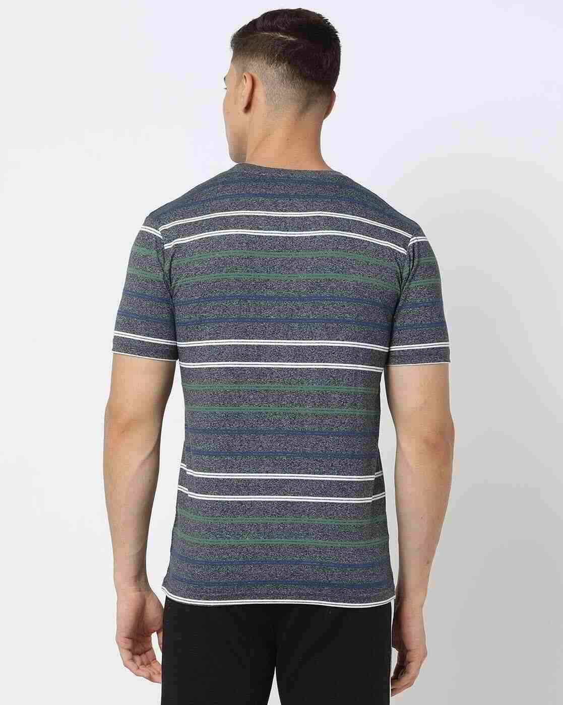 Teamspirit | Men Striped Regular Fit Crew-Neck T-Shirt|2