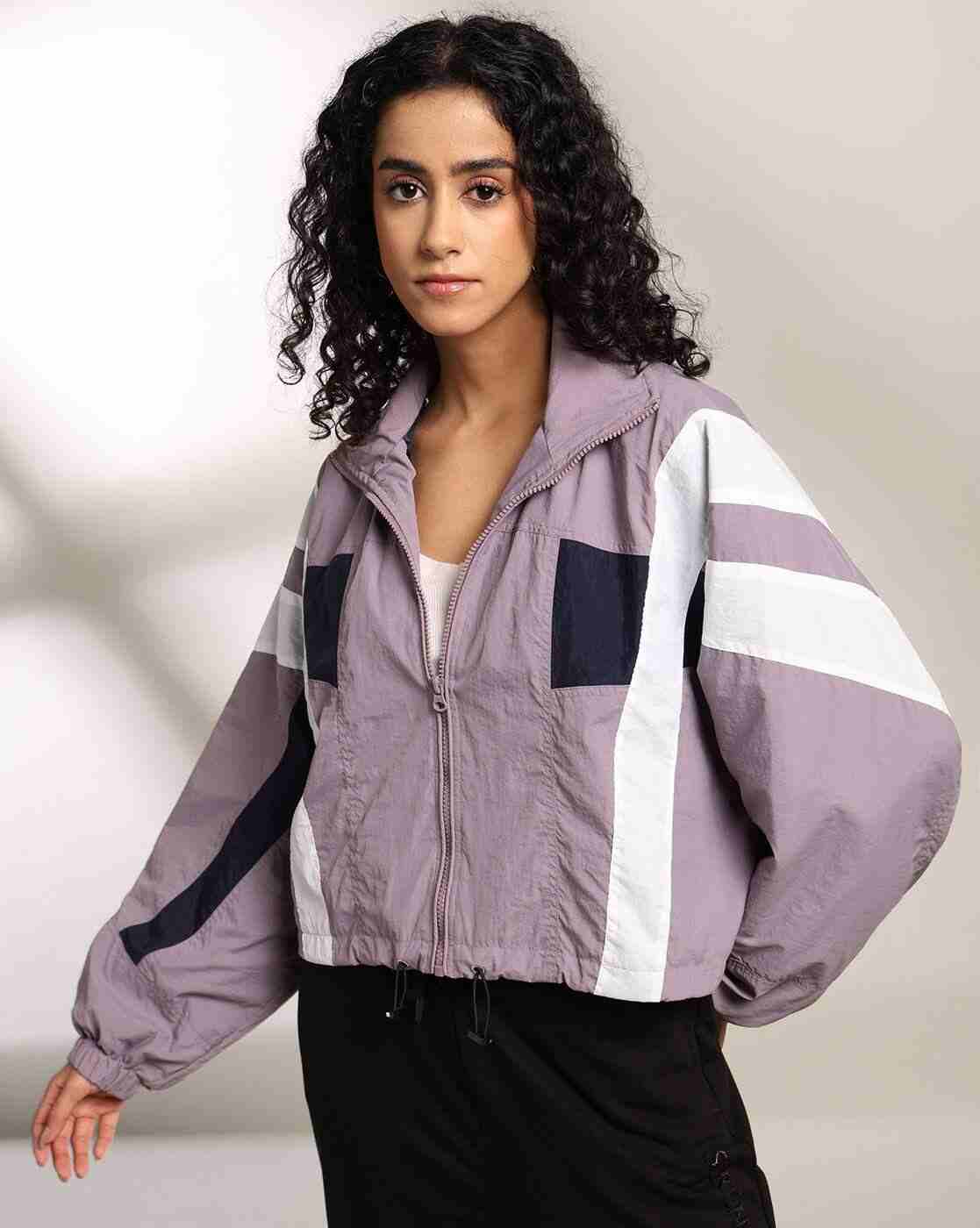 Teamspirit | Women Colourblock Regular Fit Crop Track Jacket|0