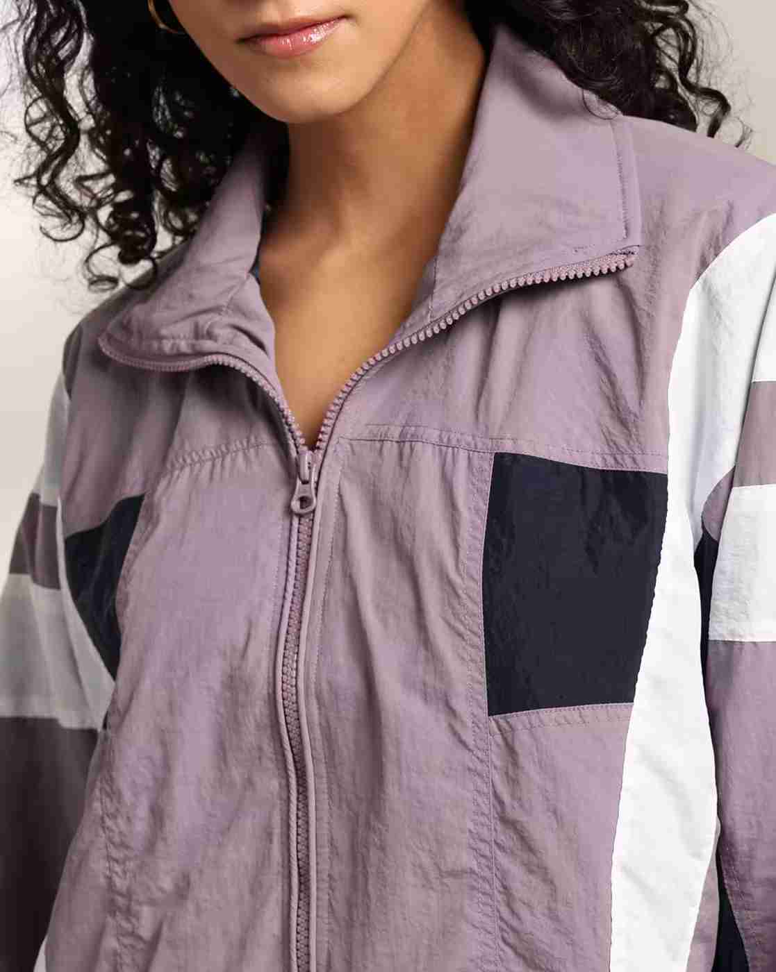 Teamspirit | Women Colourblock Regular Fit Crop Track Jacket|3