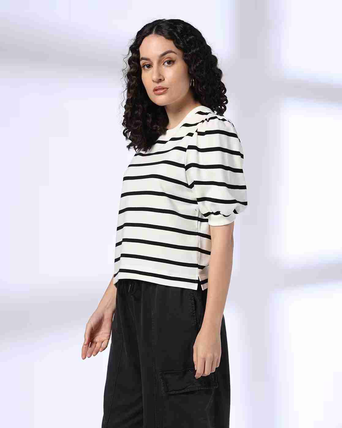 Teamspirit | Women Striped Regular Fit Top|1