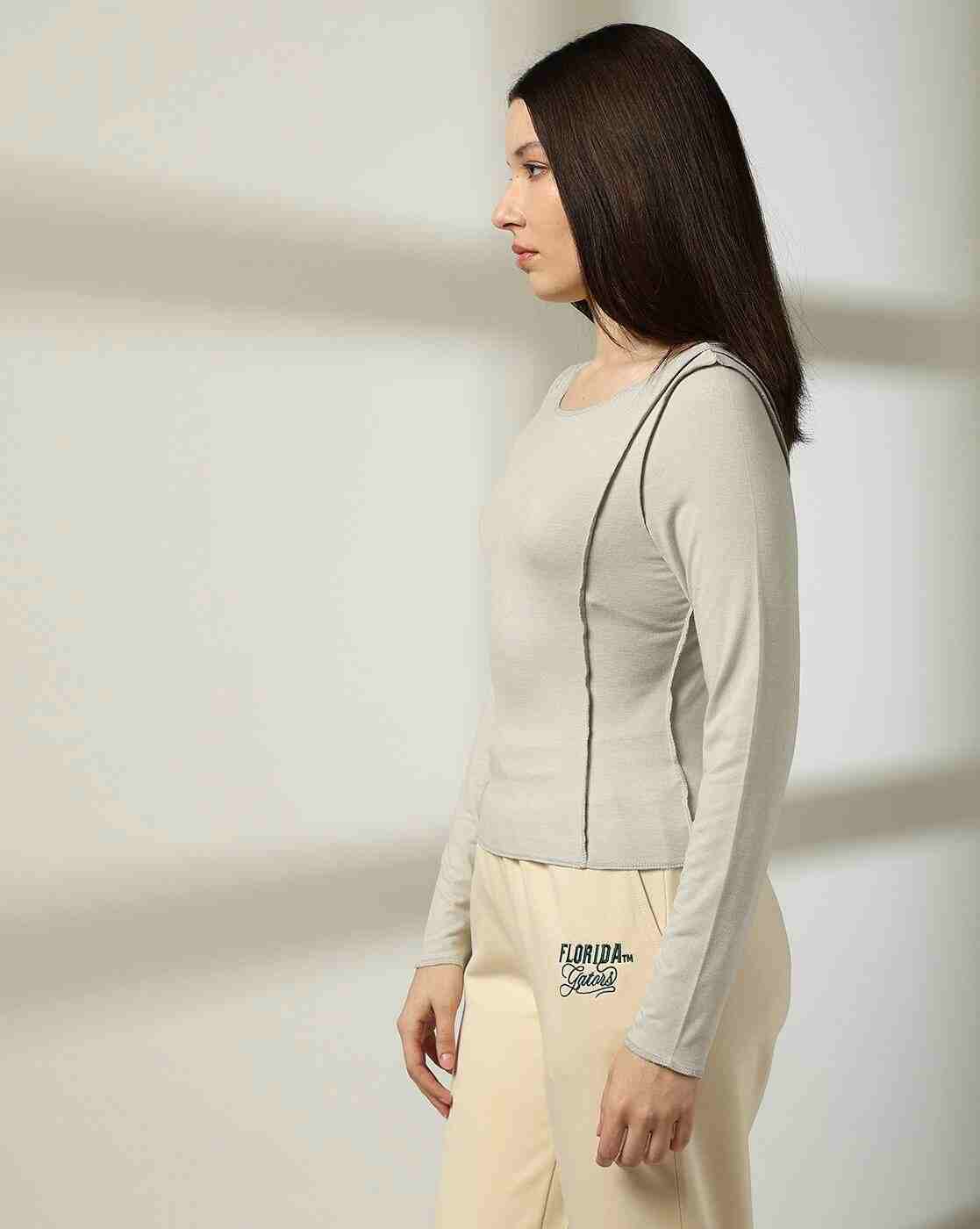 Teamspirit | Women Raw Edge Regular Fit Crew-Neck T-Shirt|0