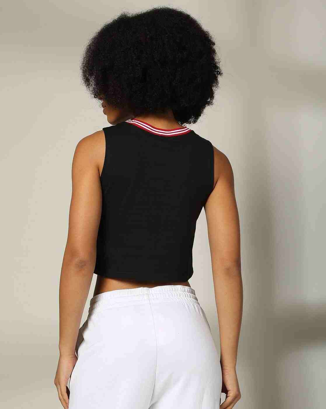 Teamspirit | Women Printed Fitted Crop Top|2