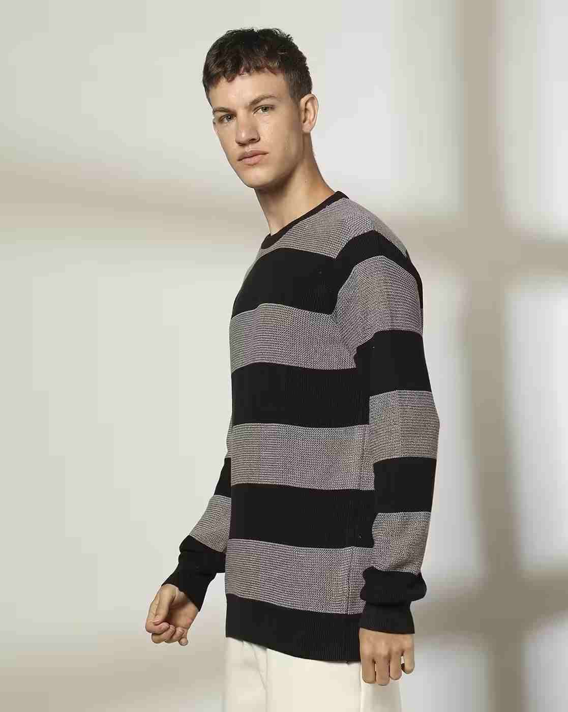 Teamspirit | Men Striped Regular Fit Crew-Neck T-Shirt|1