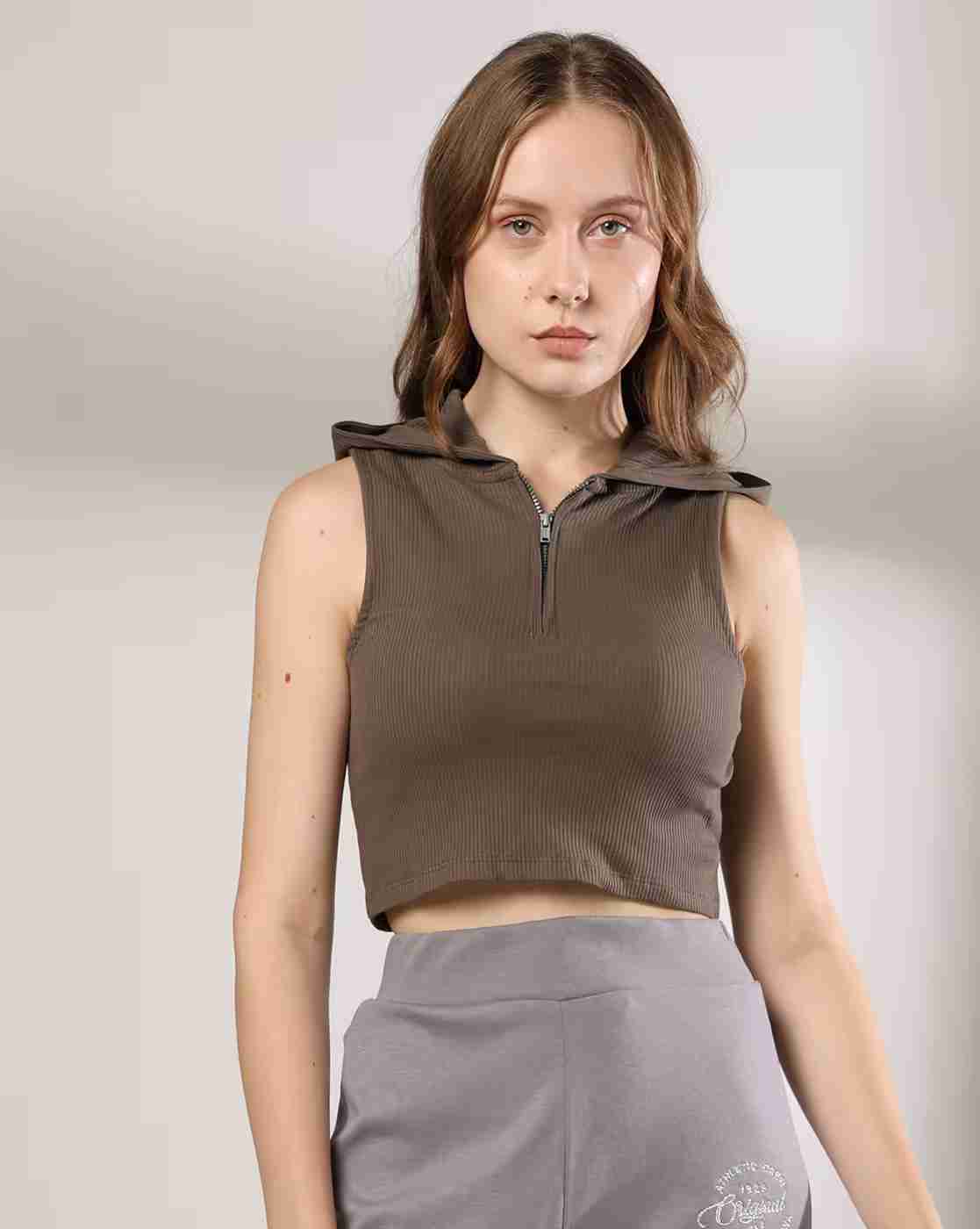 Teamspirit | Women Ribbed Fitted Hooded T-Shirt|0