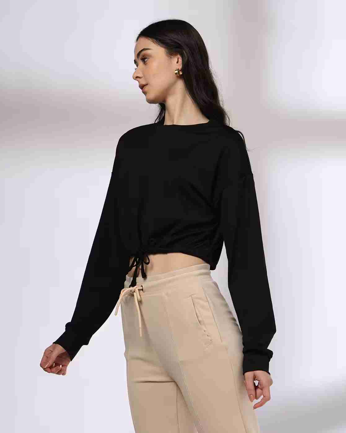 Teamspirit | Women Regular Fit Tie-Up Crop Top|1