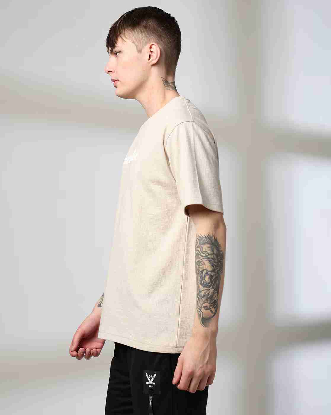 Teamspirit | Men Typographic Print Regular Fit Crew-Neck T-Shirt|1