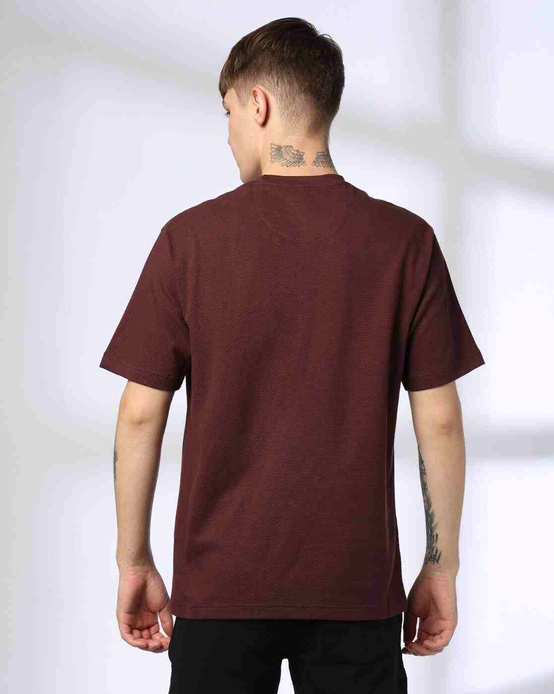 Teamspirit | Men Typographic Print Boxy Fit Crew-Neck T-Shirt|2