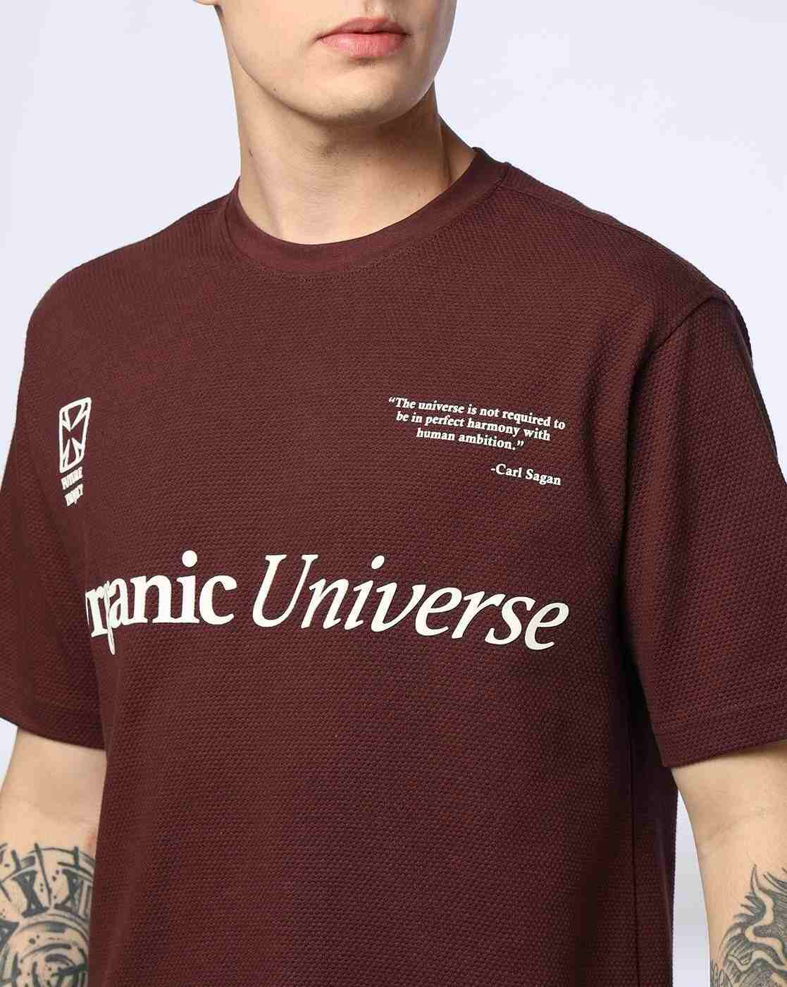 Teamspirit | Men Typographic Print Boxy Fit Crew-Neck T-Shirt|4