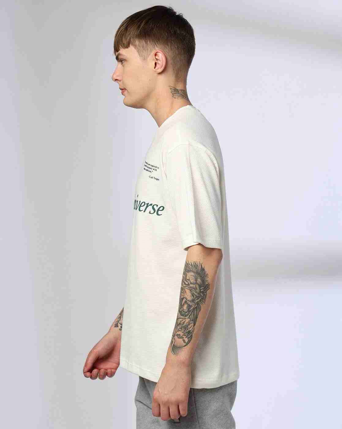 Teamspirit | Men Typographic Print Boxy Fit Crew-Neck T-Shirt|2