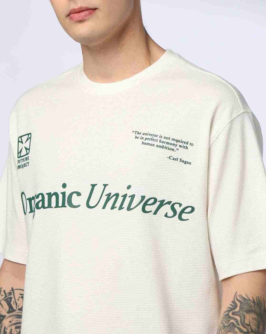 Teamspirit | Men Typographic Print Boxy Fit Crew-Neck T-Shirt|4