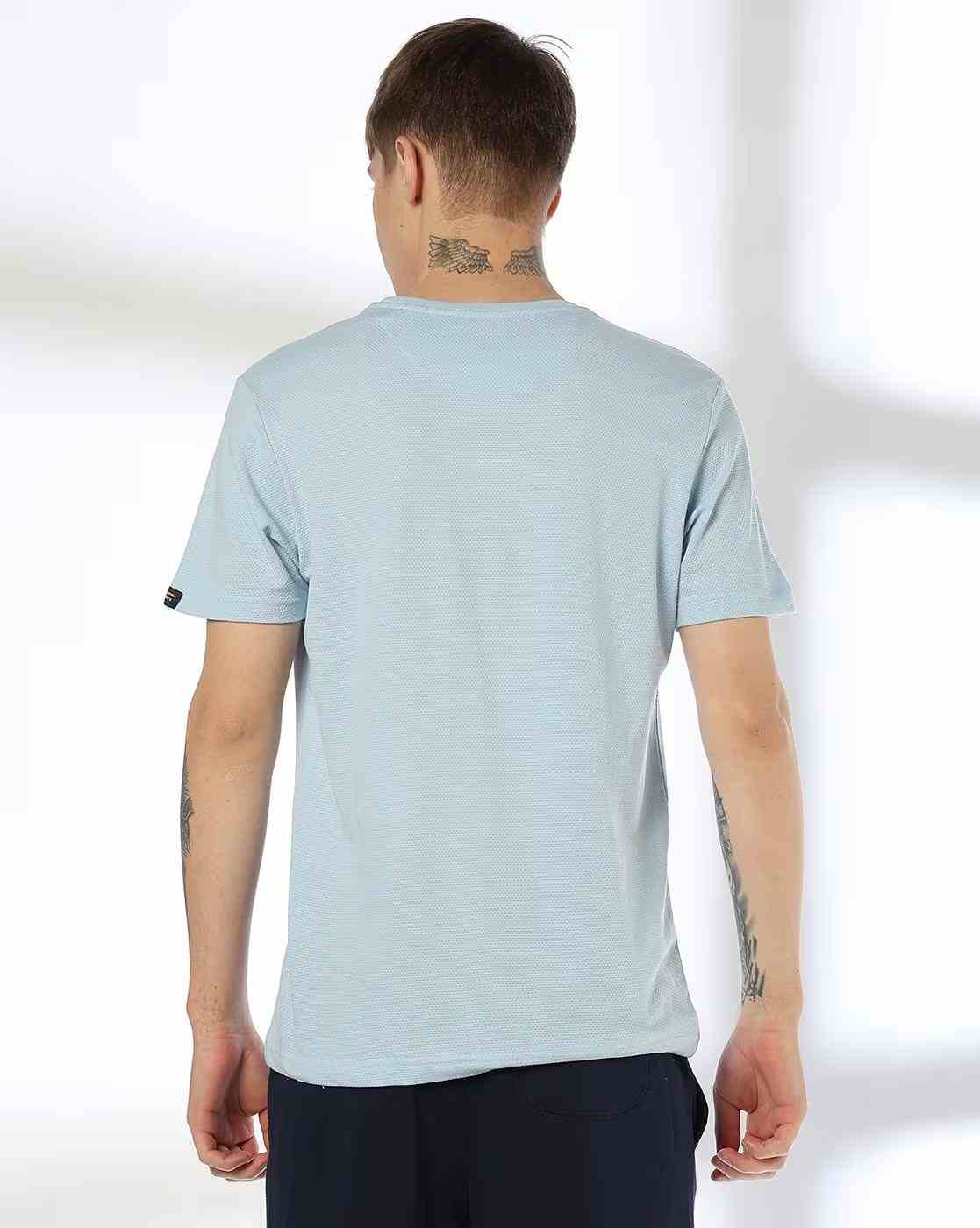 Teamspirit | Men Popcorn Regular Fit Round-Neck T-Shirt|2