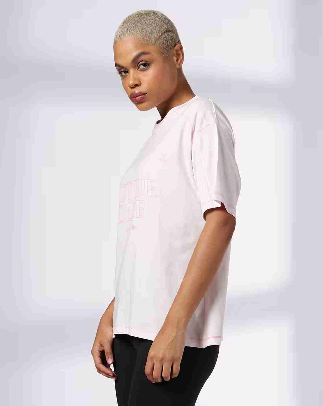 Teamspirit | Women Typographic Print Crew-Neck T-Shirt|1