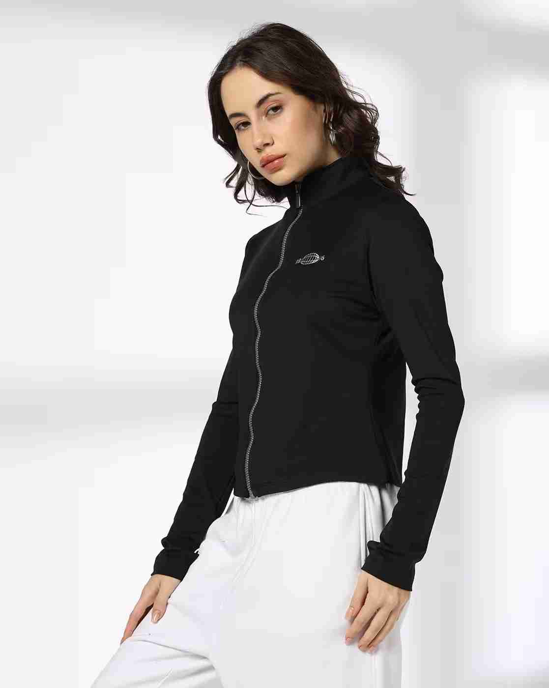 Teamspirit | Women Fitted Zip-Front Top with Graphic Print|1