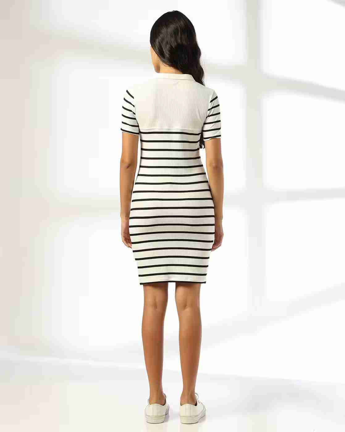 Teamspirit | Women Striped T-Shirt Dress|2