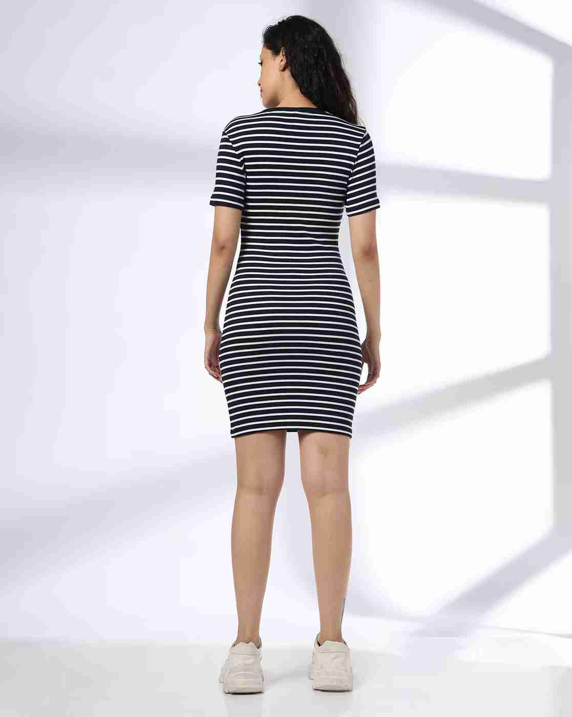 Teamspirit | Women Striped Bodycon Dress|3