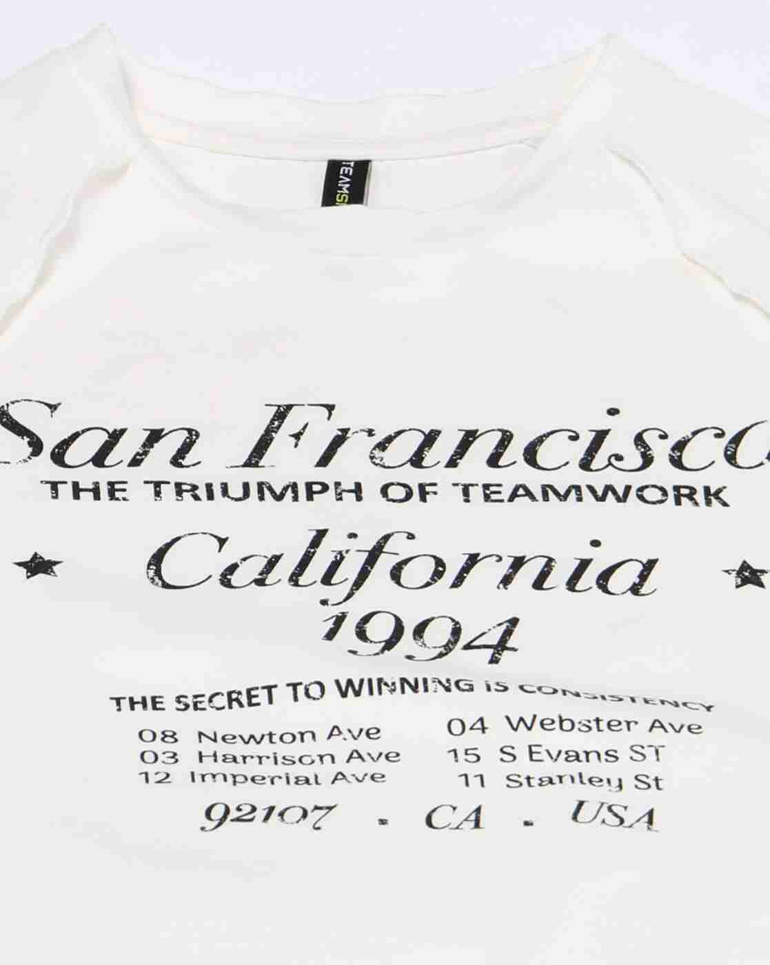 Teamspirit | Women Typographic Print Boxy Fit Top|4