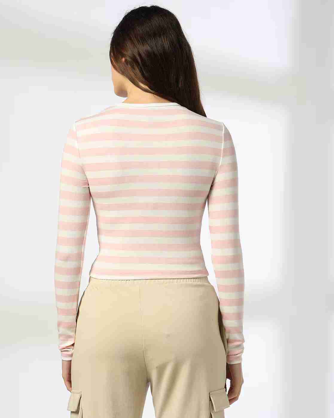 Teamspirit | Women Striped Fitted Top|2